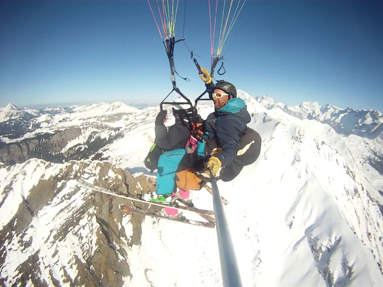 Baptême en parapente biplace hiver Avoriaz Morzine