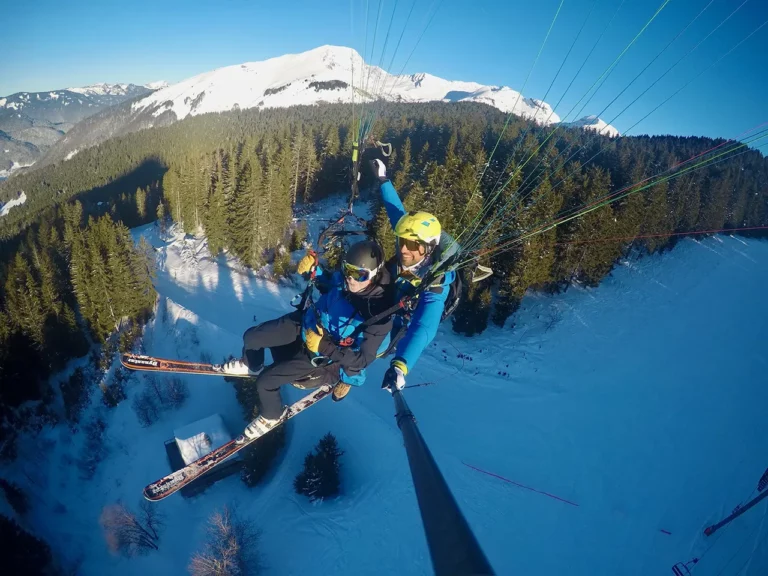 Baptême parapente hiver morzine avoriaz