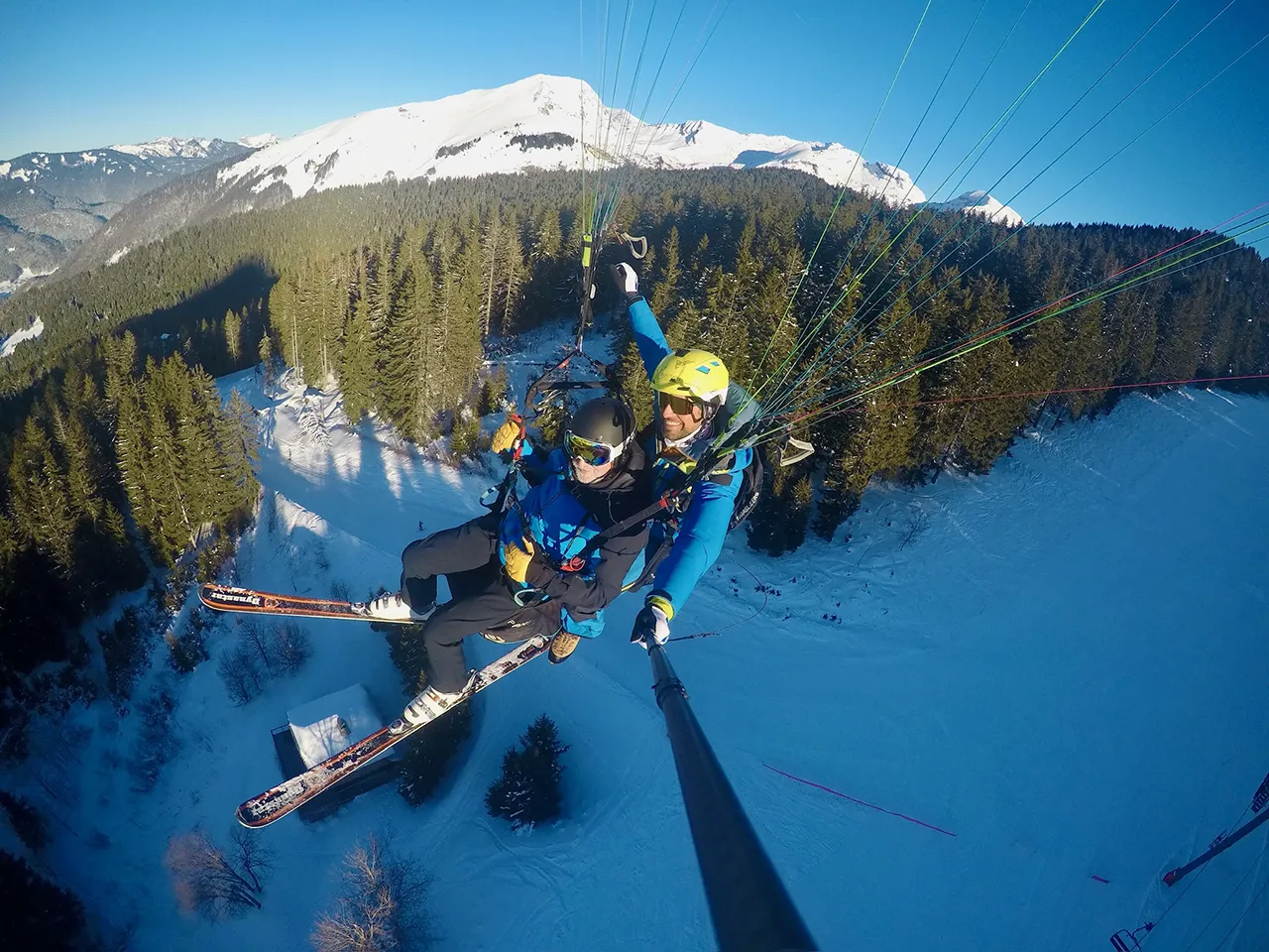 Baptême parapente hiver morzine avoriaz