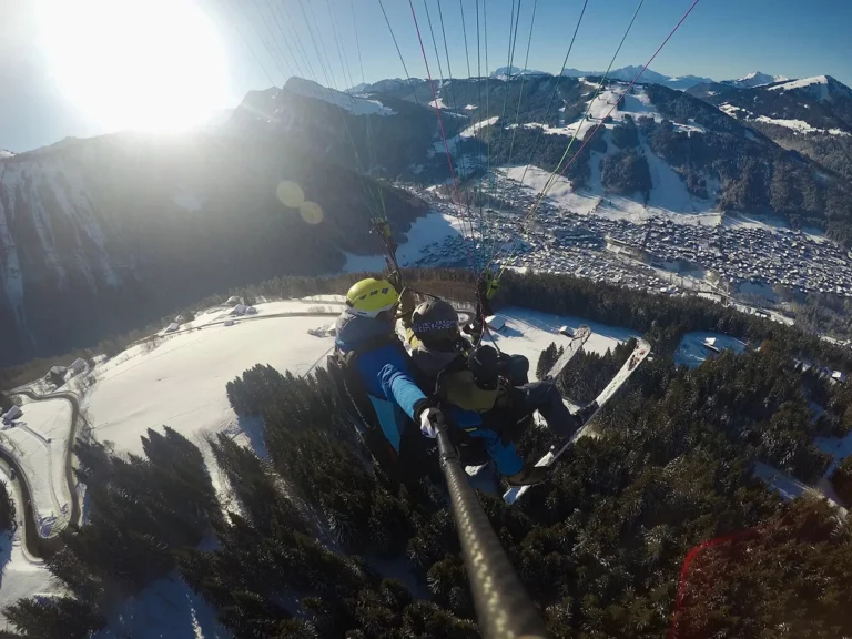 Baptême parapente hiver morzine